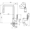 Смеситель для кухни GRANULA 8173 пирит с выдвижным изливом 8173 PIPIT