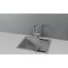 Смеситель для кухни GRANULA GR-8170 алюминиум с выдвижным изливом 8170 ALYUMIHIYM